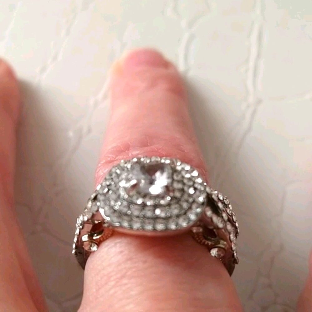 (D7) Bridal Wedding Set 2 tone - Picture 4 of 7